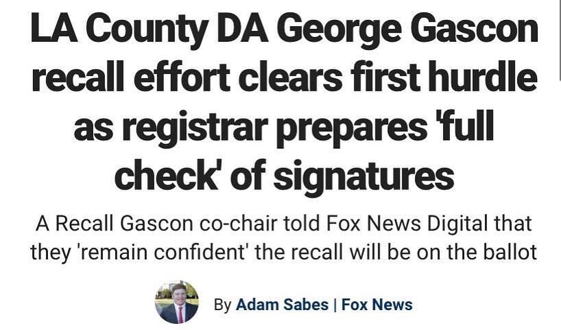 George Gascon’s time is running out. 

#RecallDAGeorgeGascon
